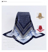 2017 90cm Imitated Silk Scarf Square Brand Scarf Women Satin Designer Ladies Scarves Polyester Hijab Female Dot Bandana Headband