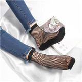 2017 2pairs New Summer Women Sexy Grid Socks Short Fishnet Socks Hollow Lattice Geometry Black Breathable Socks Female