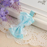 2017 1PC Fashion Girl Lace Bowknot Hairpin headwear barrettes Hair clips Jewelry Snap Clips Children Baby Hair Accessories MA195