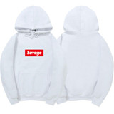 2017 100% Cotton 21 Savage Street Wear Woolcotton Suprem Hoodies Parody No Heart X Savage Hoodie Sweatshirt Men Women Hip Hop