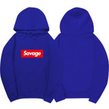2017 100% Cotton 21 Savage Street Wear Woolcotton Suprem Hoodies Parody No Heart X Savage Hoodie Sweatshirt Men Women Hip Hop