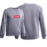 2017 100% Cotton 21 Savage Street Wear Woolcotton Suprem Hoodies Parody No Heart X Savage Hoodie Sweatshirt Men Women Hip Hop