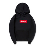 2017 100% Cotton 21 Savage Street Wear Woolcotton Suprem Hoodies Parody No Heart X Savage Hoodie Sweatshirt Men Women Hip Hop
