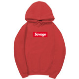 2017 100% Cotton 21 Savage Street Wear Woolcotton Suprem Hoodies Parody No Heart X Savage Hoodie Sweatshirt Men Women Hip Hop