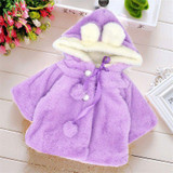 2017 0-2 YRS Baby Girl Jackets Girls Outerwear White and Pink Coats Winter Kids Jacket Garment Lovely Bow Coat Baby Girl Clothes