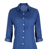 2017  Summer/Autumn Women Long Sleeve Loose Denim Mini Dress Casual Long Jeans T Shirt Dresses