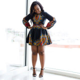 2017  African Print Black Dress Hot Women African Print Black Dress Long Sleeve Autumn Winter Dashiki Dresses For Women Clothing