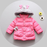 2016new autumn winter cotton baby girl thicker Korean cartoon cotton clothing 1-4 years old children's girl jacket free shipping