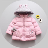 2016new autumn winter cotton baby girl thicker Korean cartoon cotton clothing 1-4 years old children's girl jacket free shipping