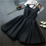 New design A-line short dresses V-opening back cocktail party lace-up dress veatidos de festa Hot sale free shipping