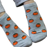 New cute fruit color love candy color cotton sock summer autumn style women's girls socks cotton women's thin sock slippers