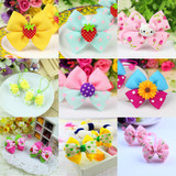 New Cute Children Headdress Girls Tie Hair Ropes Headwear Bowknot Baby Hair Accessories Ponytail Holder Elastic Hair Bands