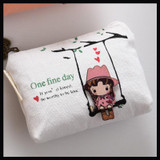 New Cute Cartoon Zipper Case Coin Purse female Girl Printing Coins Change Child Purse Makeup Bag Clutch Wallet Key Bags