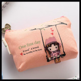 New Cute Cartoon Zipper Case Coin Purse female Girl Printing Coins Change Child Purse Makeup Bag Clutch Wallet Key Bags