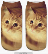 New Cute Cat Pattern Women Socks 3D Printed Unisex Cute Low Cut Ankle Socks Multiple Colors Harajuku Style Cat Socks