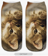 New Cute Cat Pattern Women Socks 3D Printed Unisex Cute Low Cut Ankle Socks Multiple Colors Harajuku Style Cat Socks
