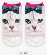 New Cute Cat Pattern Women Socks 3D Printed Unisex Cute Low Cut Ankle Socks Multiple Colors Harajuku Style Cat Socks