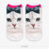 New Cute Cat Pattern Women Socks 3D Printed Unisex Cute Low Cut Ankle Socks Multiple Colors Harajuku Style Cat Socks