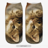 New Cute Cat Pattern Women Socks 3D Printed Unisex Cute Low Cut Ankle Socks Multiple Colors Harajuku Style Cat Socks