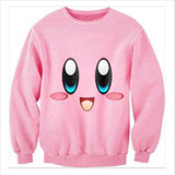 New cute cartoon Kirby Lovable Printed 3D men/womens O-neck sweatshirts Long sleeve shirts hoodies harajuku style pullovers tops