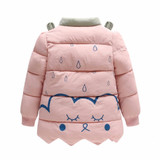 New Cute Baby Girls Jackets Cat Printing Bow Autumn Winter Jacket Kids Warm Hooded Children Outerwear Coat Girls Clothes SSA57 New Cute Baby Girls Jackets Cat Printing Bow Autumn Winter Jacket Kids Warm Hooded Children Outerwear Coat Girls Clothes SSA57