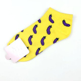 New Cute 11 fruit color love candy color cotton sock summer style women's socks women's thin sock slippers ws85 1pair=2pcs