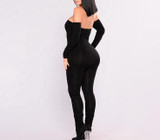 Off Shoulder Black Jumpsuit