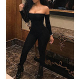Off Shoulder Black Jumpsuit
