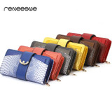 New Crocodile Leather Purses Women Wallets Luxury Hasp Long Retro Zipper Woman Purse Female Wallet Cell Phone Clutch Card Holder