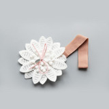 New Creative Light Pink Flower Bow Hairbands Children Headbands Elastic Hair Band Kids Hair Accessories Girls Headwear