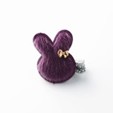 New Creative Cute Purple Plush Rabbit Crown Kids Hairpins Barrettes Children Hair Accessories Girls Hair Clips