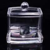 New Creative Clear Acrylic Storage Holder Box Transparent Cotton Swabs Stick Cosmetic Makeup Organizer Case High Quality