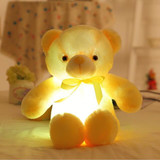 New Creative 50cm Light Up LED Teddy Bear Stuffed Animals Plush Toy Colorful Glowing Teddy Bear Gift for Kids Home Decoration