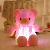 New Creative 50cm Light Up LED Teddy Bear Stuffed Animals Plush Toy Colorful Glowing Teddy Bear Gift for Kids Home Decoration