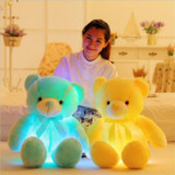 New Creative 50cm Light Up LED Teddy Bear Stuffed Animals Plush Toy Colorful Glowing Teddy Bear Gift for Kids Home Decoration