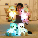 New Creative 50cm Light Up LED Teddy Bear Stuffed Animals Plush Toy Colorful Glowing Teddy Bear Gift for Kids Home Decoration