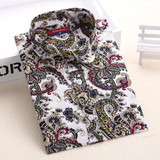 New Cotton Women Vintage Shirts Turn Down Collar Shirt Blusas Femininas 5XL Plus Size Long Sleeve Blouses Floral Women Tops 2016