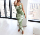 Sleeveless Tie Dye Maxi Dress