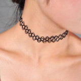 New Collares Vintage Stretch Pendants Necklace For Women Girls Charm Punk Retro Gothic Elastic Tattoo Choker Necklaces