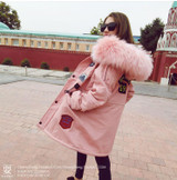 New Coats & Jackets 2016 Parka Hooded Winter Jacket Women Fur Collar Winter Coat Women Zipper Women's Jacket Faux Fur Coat