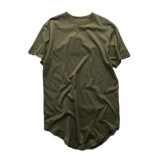 New Clothing Mens Long t shirt Men Tops Hip hop tee T-shirt Men Hiphop Short Sleeve Longline casual Tee shirts JH806764
