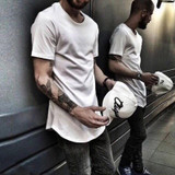 New Clothing Mens Long t shirt Men Tops Hip hop tee T-shirt Men Hiphop Short Sleeve Longline casual Tee shirts JH806764