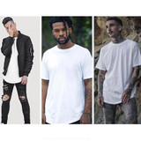 New Clothing Mens Long t shirt Men Tops Hip hop tee T-shirt Men Hiphop Short Sleeve Longline casual Tee shirts JH806764