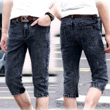 New Classic Straight Jeans Shorts Men Slim Fit Cotton Jeans Hight stretch Mid Waist Jeans short men Men's Casual Regular Jean