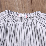 New Christmas Santa Claus Kids Baby Girls Clothes Tops Tutu Dress Striped Princess Dress