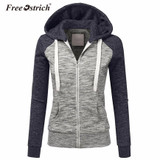 Free Ostrich Hoodies Autumn Slim Hoodies Women Long Sleeve Zipper Sweatshirt Casual Pockets Elegant Harajuku Tops Dropshipping