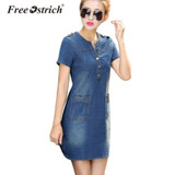 FREE OSTRICH Dresses Women Jeans Dress Summer Sexy Hip Denim Dress Casual Slim Bodycon Vestidos Plus Size Women Clothing De19 FREE OSTRICH Dresses Women Jeans Dress Summer Sexy Hip Denim Dress Casual Slim Bodycon Vestidos Plus Size Women Clothing De19