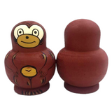 Brown Monkeys Matryoshka Nesting Dolls 10 Pieces