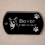 Free engraved write name phone number pet dog cat ID tag collar pet tag dog pet name pendent neckalce tag engraved military tag