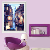 Frameless Venice Oil Painting By Numbers DIY Handpainted Canvas Painting Home Wall Art Picture for Living Room 30*40cm